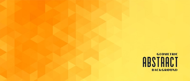 Free vector abstract yellow geometric pattern banner