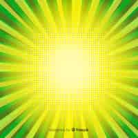 Free vector abstract yellow and green halftone background