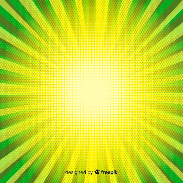 Abstract yellow and green halftone background