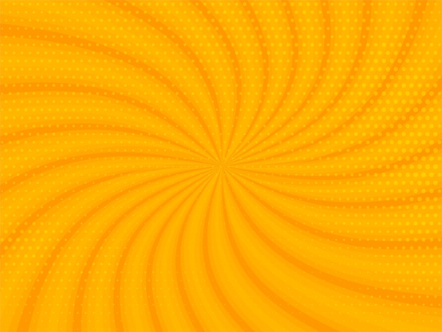 Free vector abstract yellow rays background with halftone design