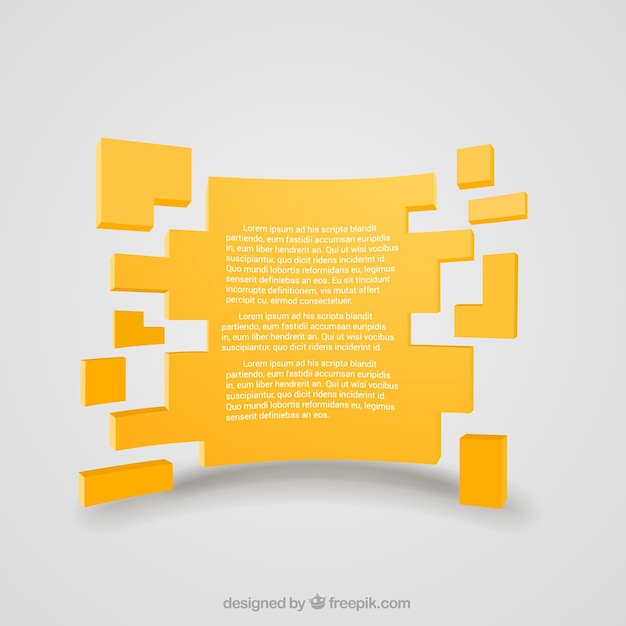 Free vector abstract yellow template