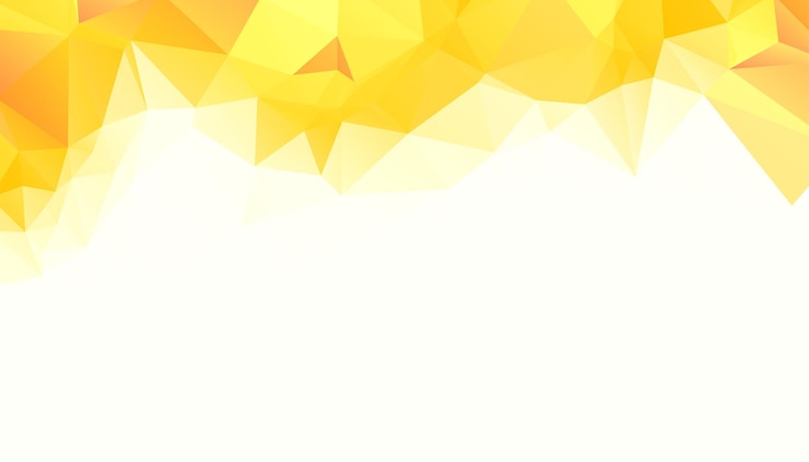 無料Vector 抽象的な黄色の三角形の低ポリ背景