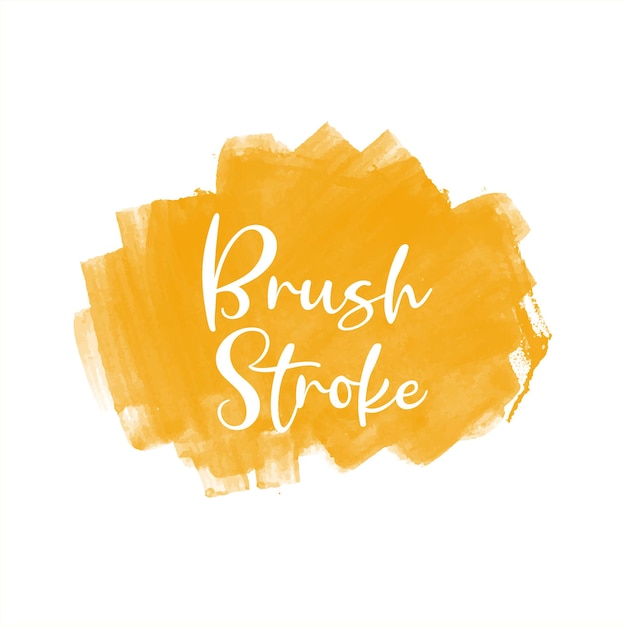 Free vector abstract yellow watercolor brush stroke decorative design