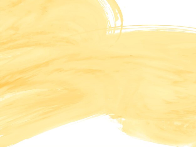 Abstract yellow watercolor brush stroke design background