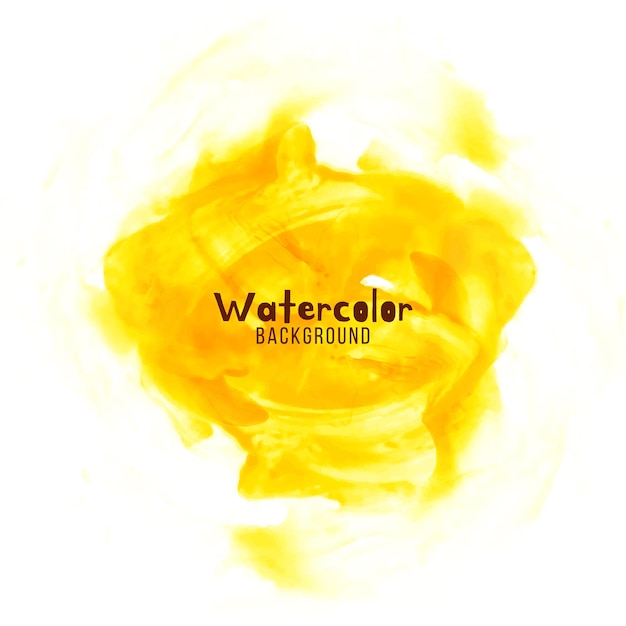 Free vector abstract yellow watercolor design background