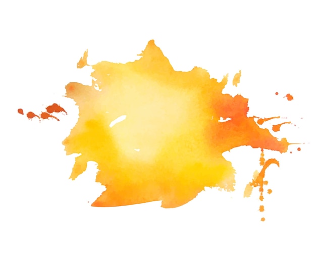 Abstract yellow watercolor ink splatter background