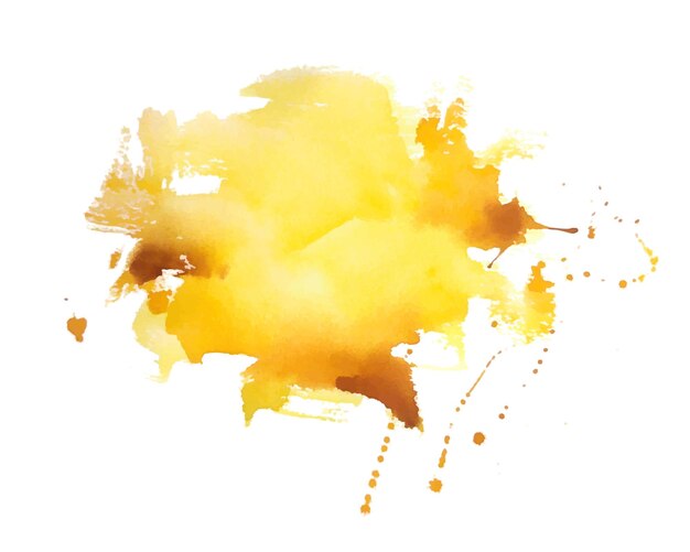 Abstract yellow watercolor splash texture background