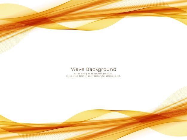 Abstract yellow wave design background 