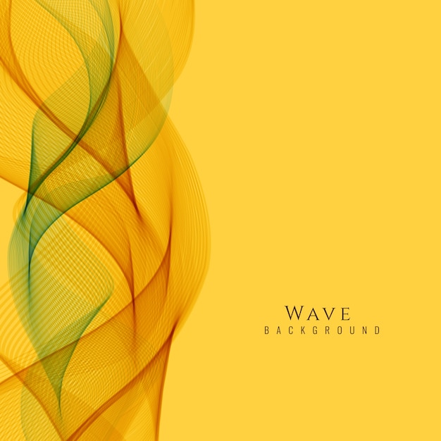 Abstract yellow wavy background