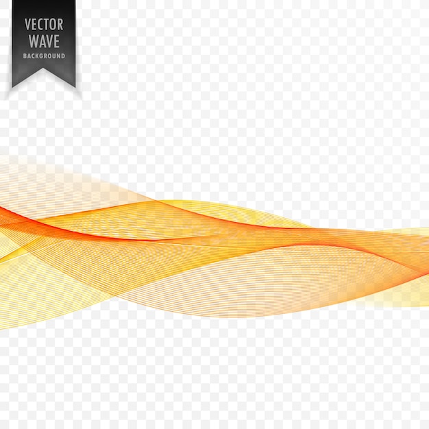 Abstract yellow wavy shape background