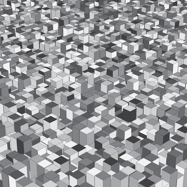 Abstrock изометрической фон с выдавливанием кубов
