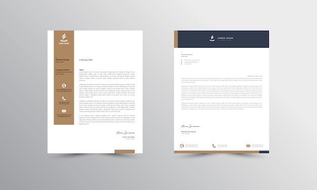 Premium Vector Corporate Business Letterhead Design Template