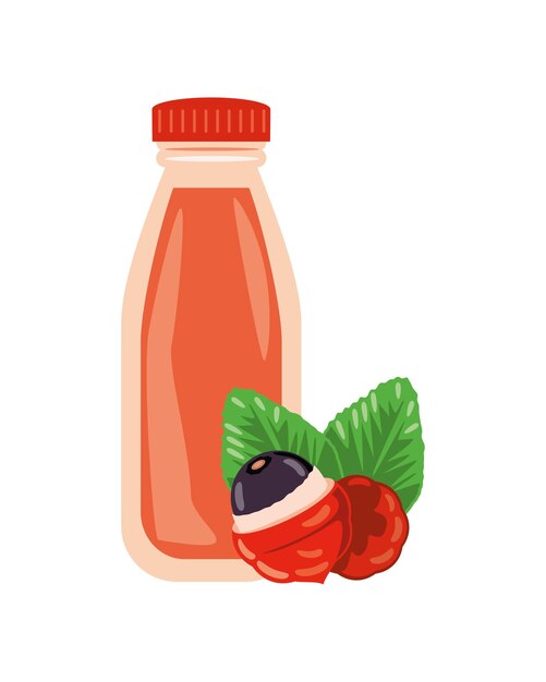 Free vector acai beverage bottle