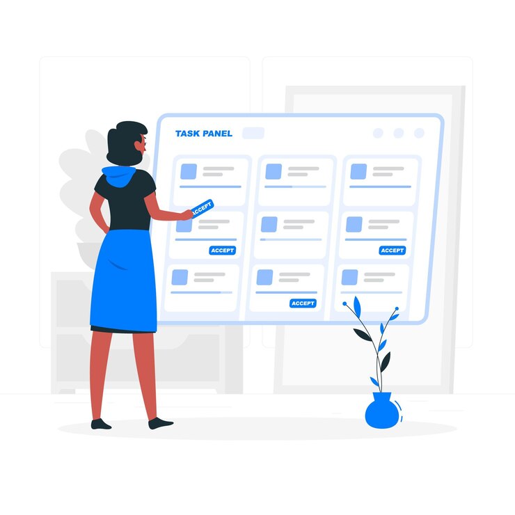 Free Vector accept tasks concept illustration