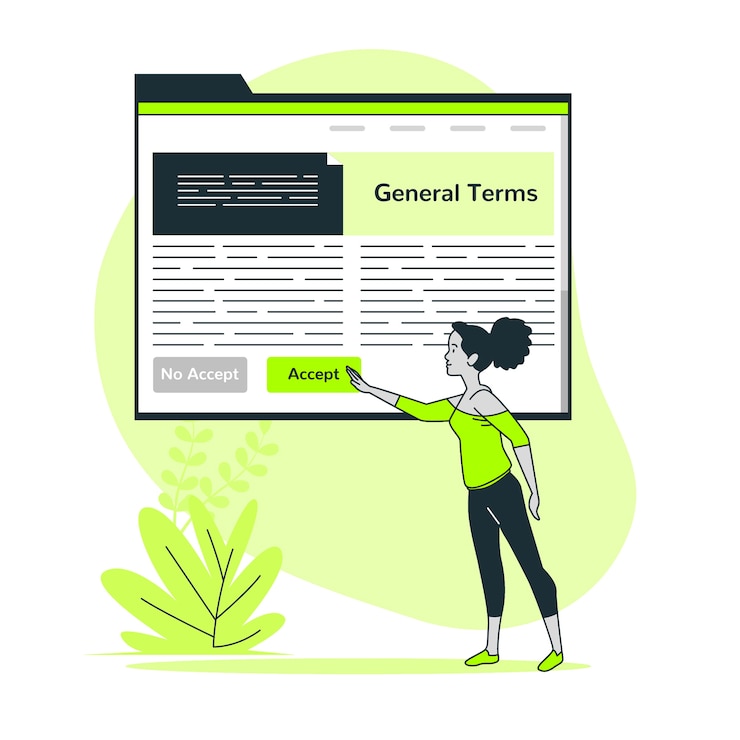 Free Vector accept terms concept illustration