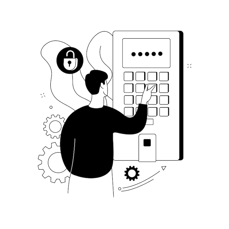 Free Vector access control system abstract concept vector illustration security system authorize entry login credentials electronic access password passphrase or pin verification abstract metaphor