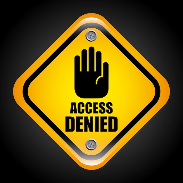 Access denied graphic design  vector illustration