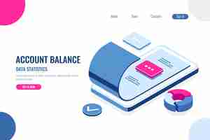 Free vector account balance, data statistics