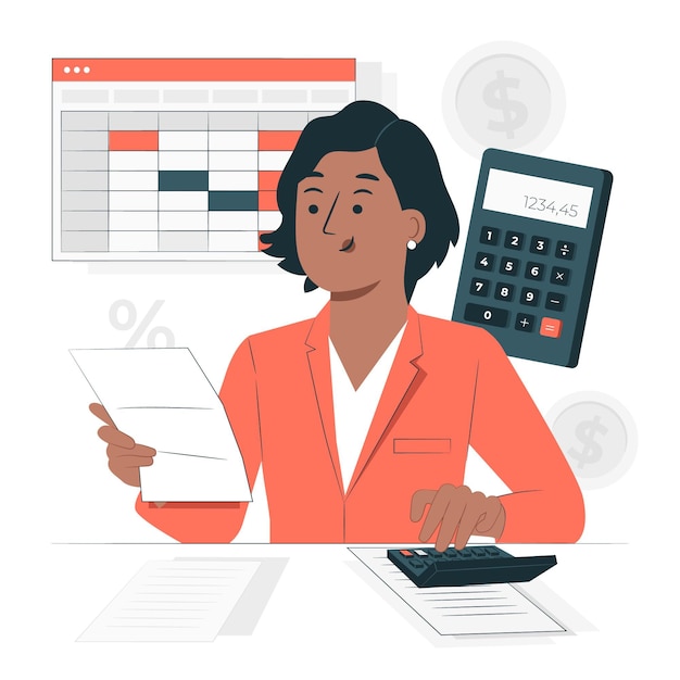 Accountant concept illustration