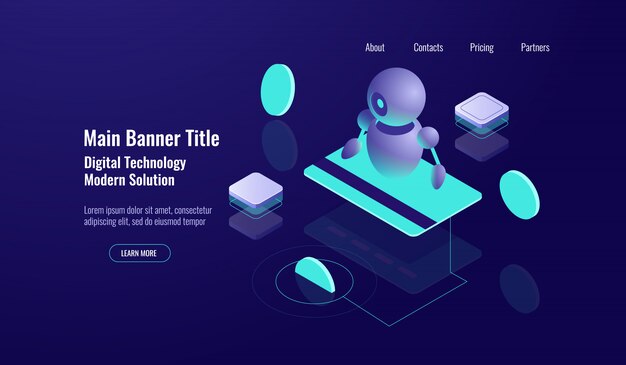 Accounting isometric icon, ai artificial intelligence, moneycontrol