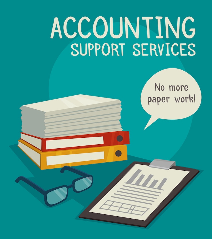 Free Vector accounting support services concept 