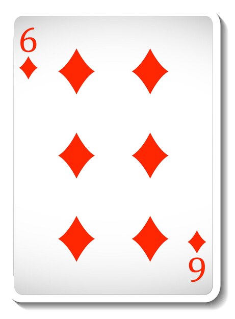 Ace of Diamonds Playing Card Isolated