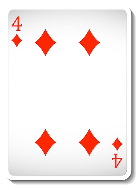 Бесплатное векторное изображение Изолированная игральная карта ace of diamonds