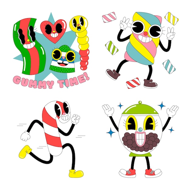 Acid candy stickers collection