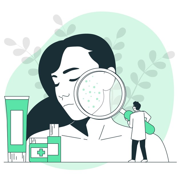 Acne treatment concept illustration