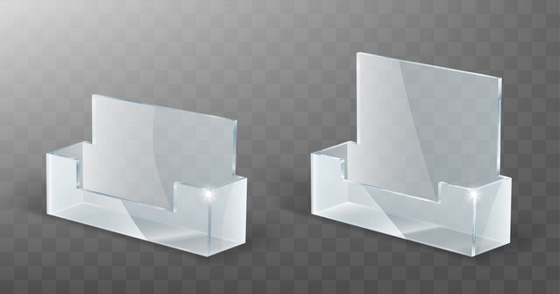 Acrylic card holder, glass plastic display stand