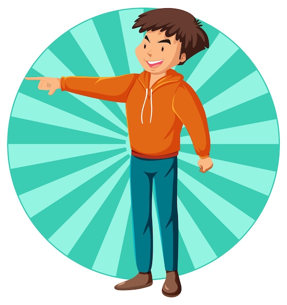 Free vector active boy simple cartoon character