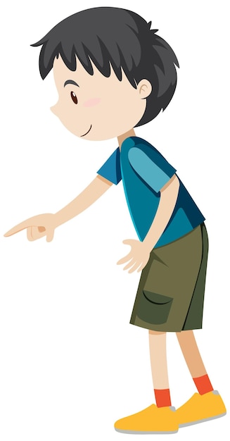 Free vector active boy simple cartoon character