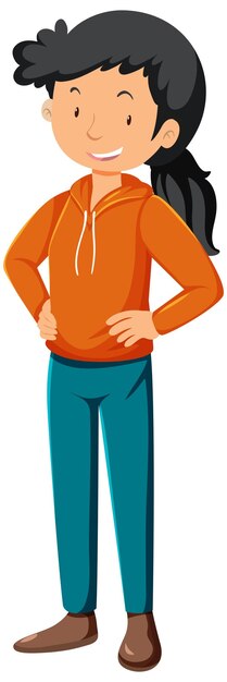 Active woman in coach outfits cartoon character