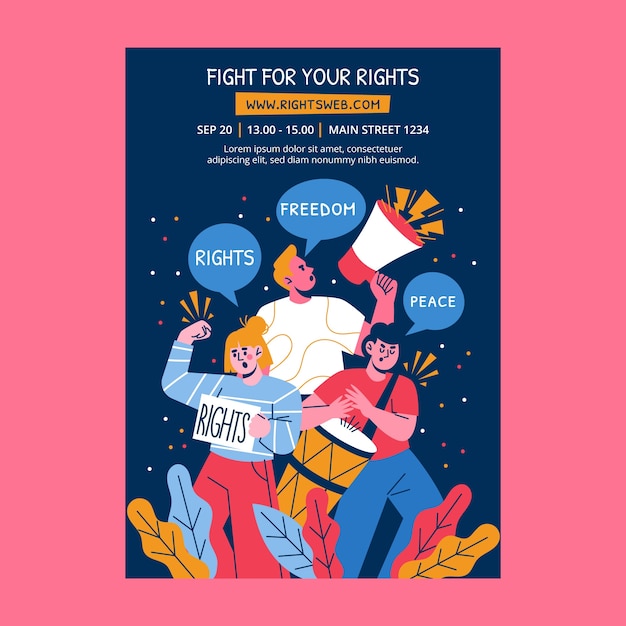 Activism poster template design
