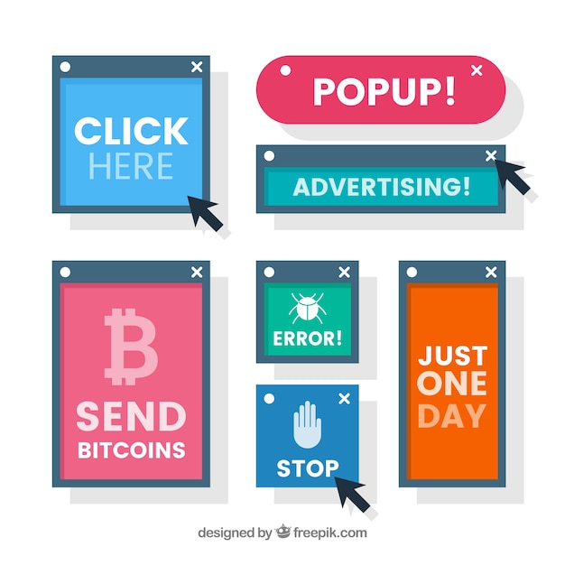 Free vector ad block pop up concept