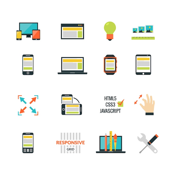 Free Vector adaptive responsive web design