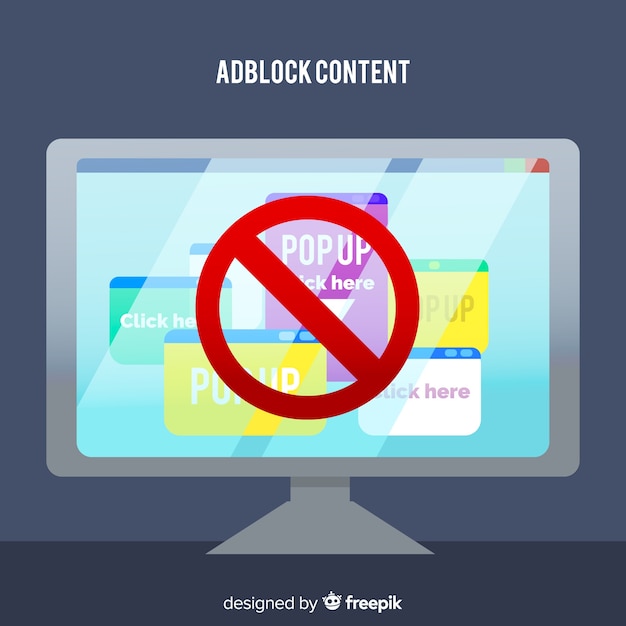 Adblock content concept