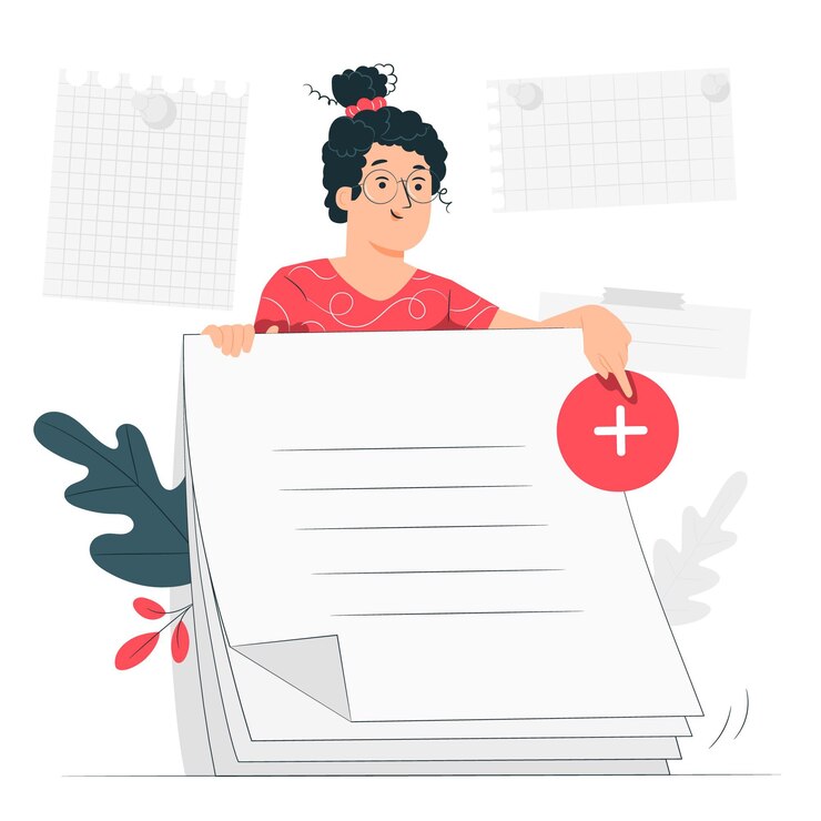 Free Vector add notes concept illustration