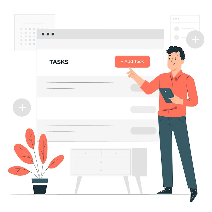 Free Vector add tasks concept illustration