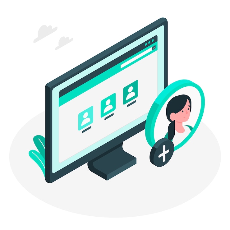 무료 Vector 사용자 컨셉 일러스트 추가