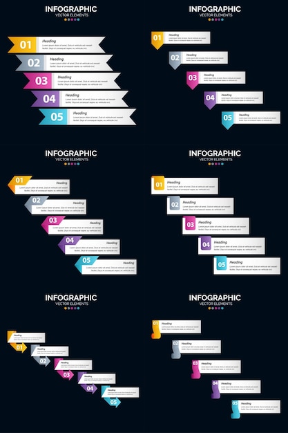 Aggiungi un tocco visivo alla tua presentazione con le infografiche vettoriali