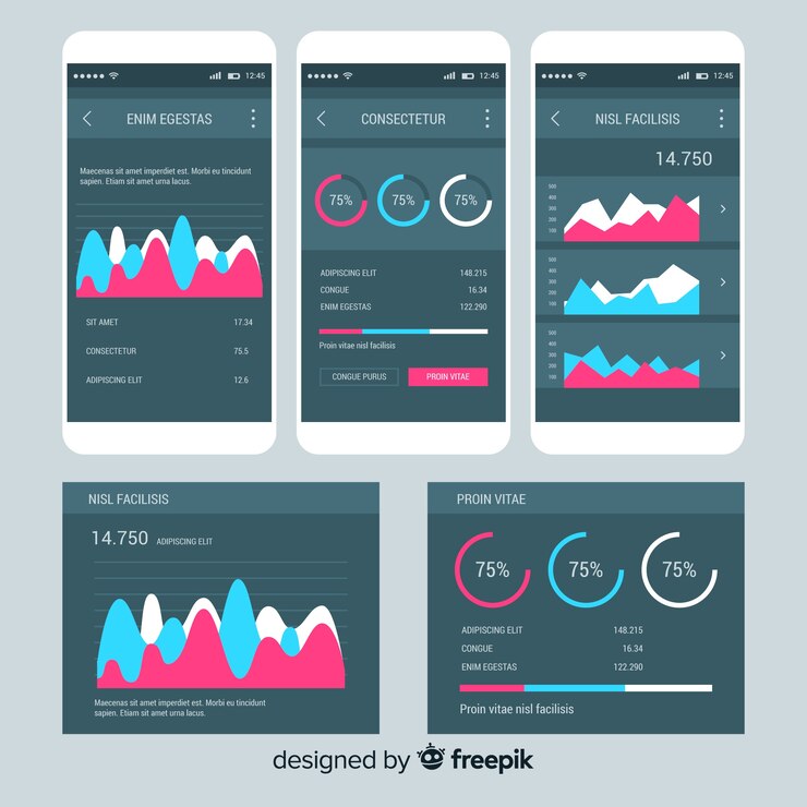 Free Vector admin dashboard panel template 