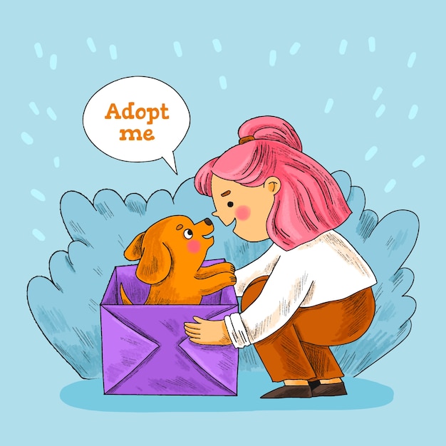 Adopt a dog illustration