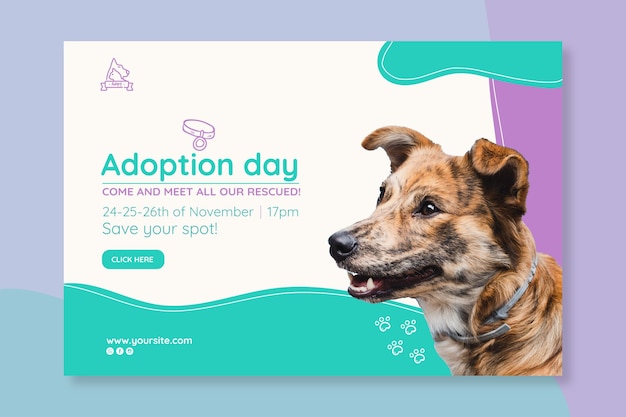 Adopt a pet banner template