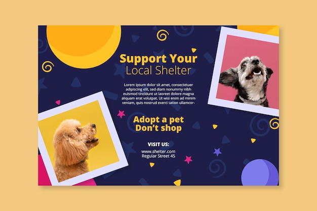 Adopt a pet banner template