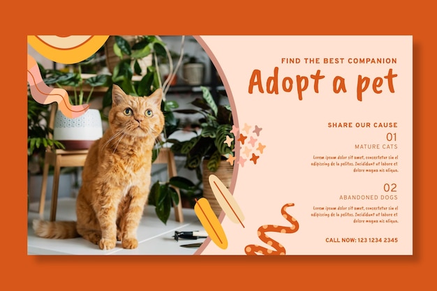 Free vector adopt a pet banner template