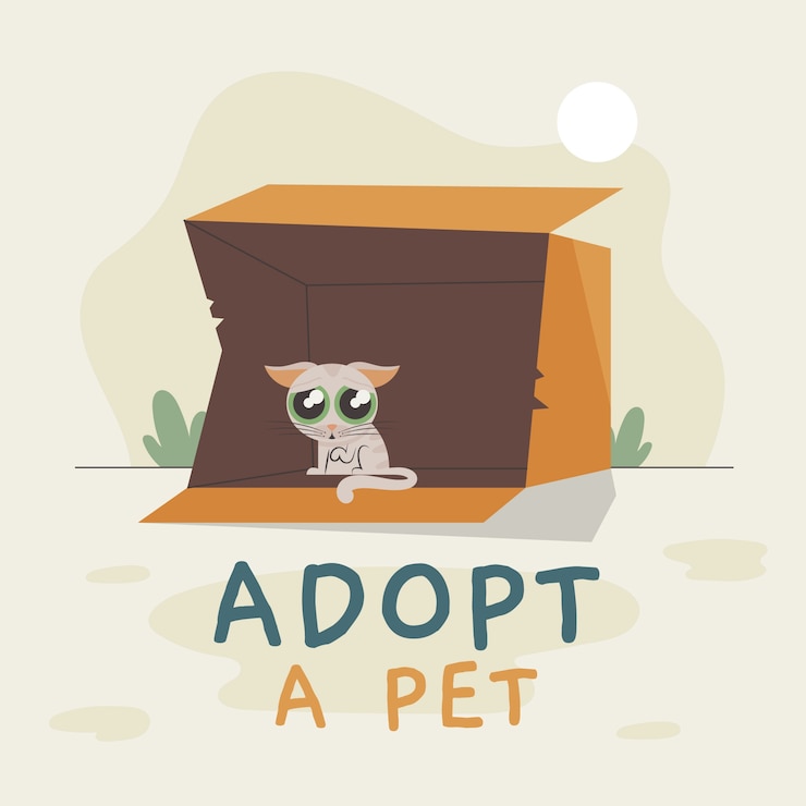 Free Vector adopt a pet concept