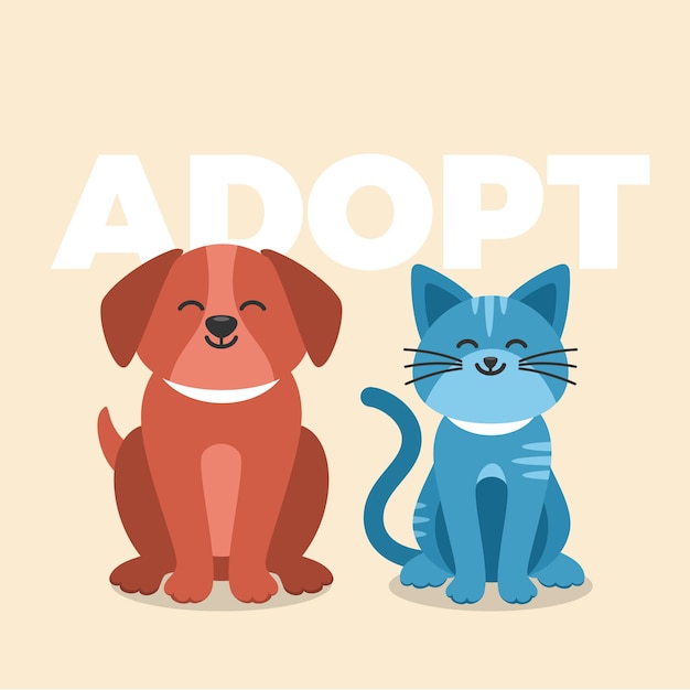 Free vector adopt a pet concept