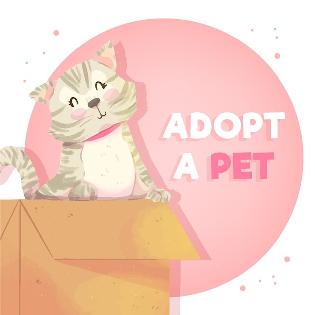 Free vector adopt a pet concept