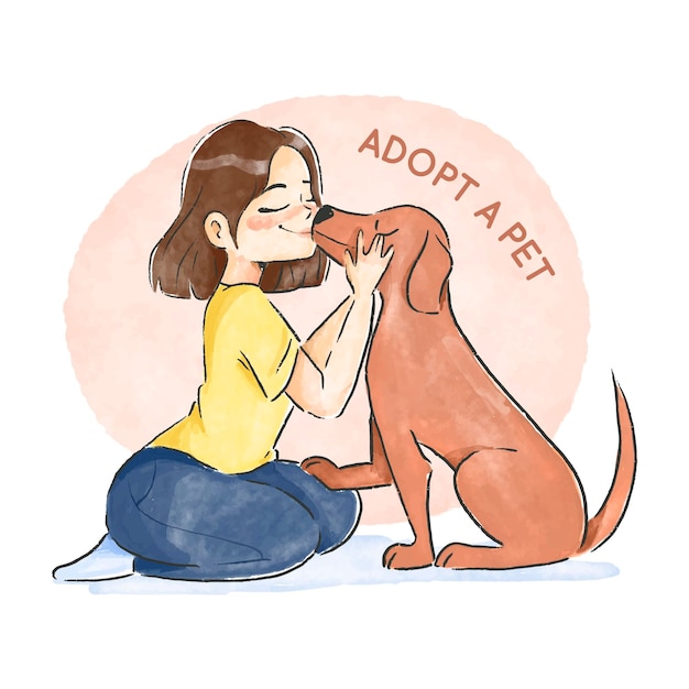 Free vector adopt a pet concept